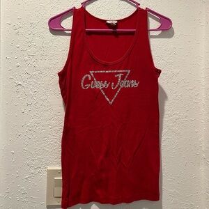 Guess Red Women's Tank Top size large